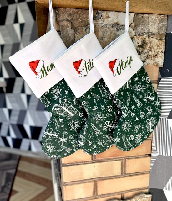 Personalizētas ziemassvētku zeķes