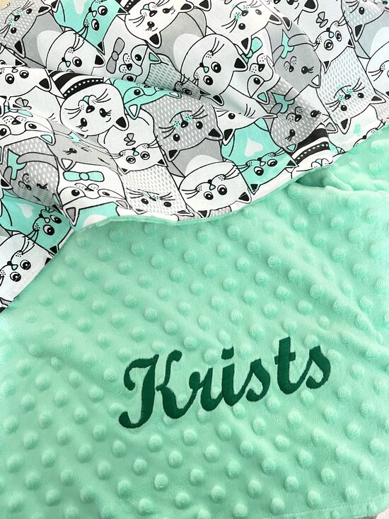 Personalizēta minky  flīsa sedziņa