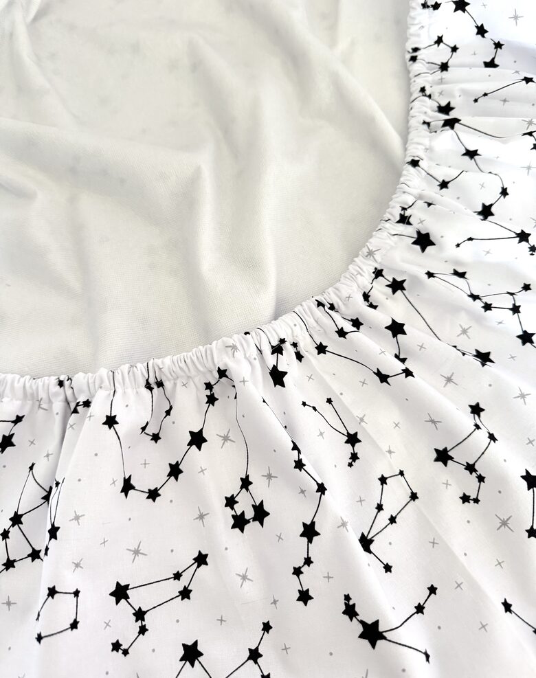 Mitrumnecaurlaidīgs palags ar kokvilnas pārklājumu un gumiju