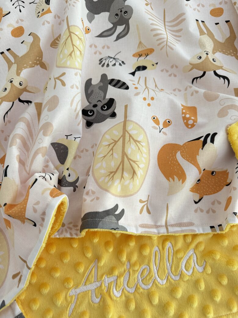 Personalizēta minky flīsa sedziņa, 80x100 cm