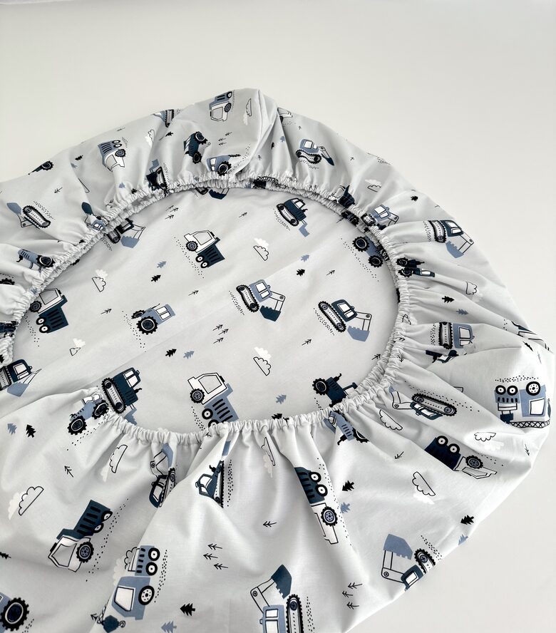 Mitrumnecaurlaidīgs palags ar kokvilnas pārklājumu un gumiju-200x90 cm