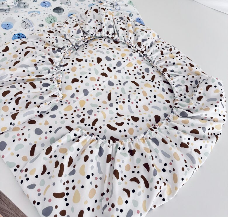 Mitrumnecaurlaidīgs palags ar kokvilnas pārklājumu un gumiju-180x80 cm