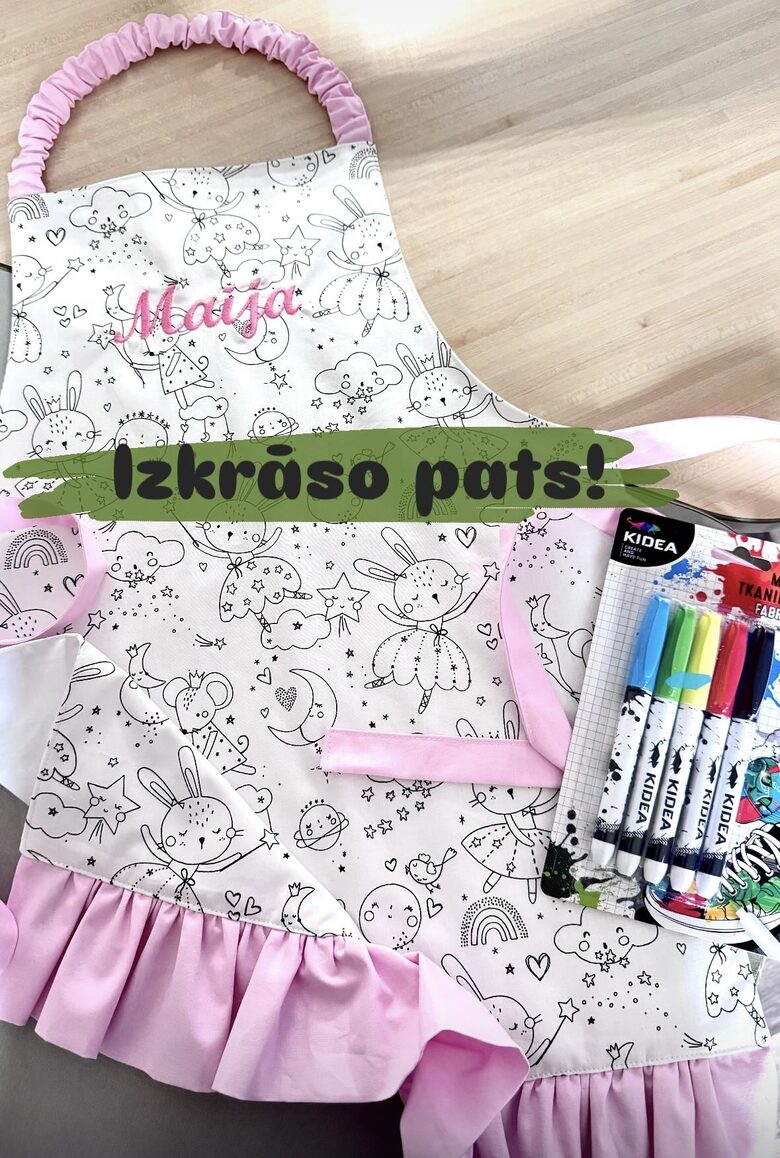 Krāsojams bērnu priekšauts 