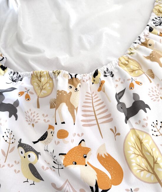 Ūdens necaurlaidīgs palags ar kokvilnas pārklājumu un gumiju