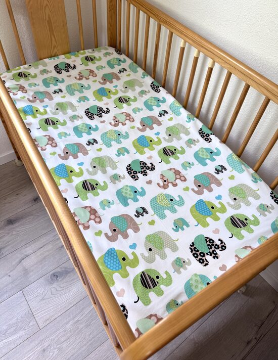 Mitrumnecaurlaidīgs palags ar kokvilnas pārklājumu un gumiju