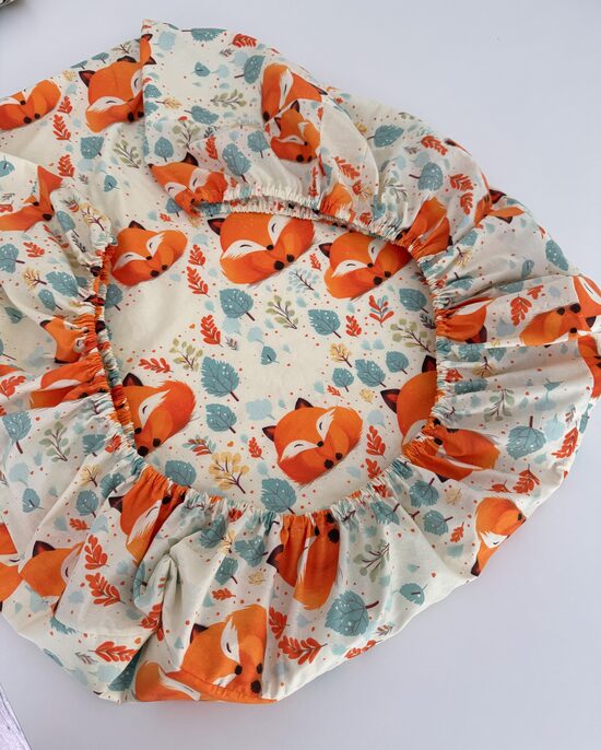 Mitrumizturīgs palags ar kokvilnas pārklājumu un gumiju-80x160 cm