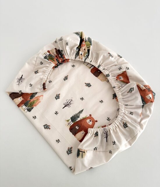 Mitruma necaurlaidīgs palags ar kokvilnas pārklājumu un gumiju