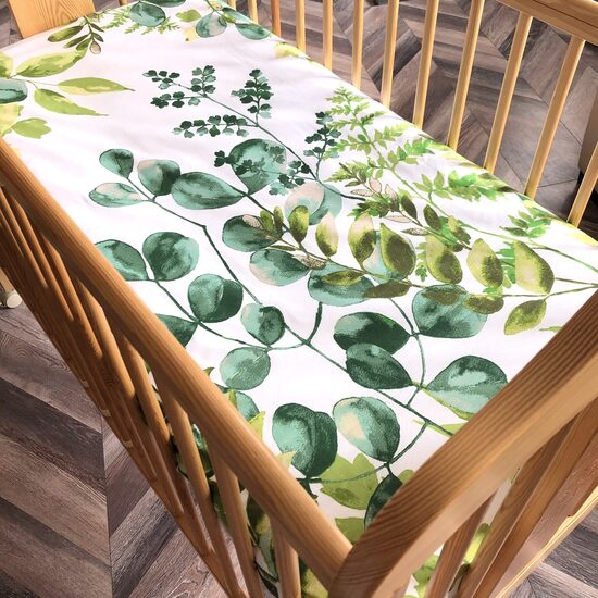 Mitrumnecaurlaidīgs palags ar kokvilnas pārklājumu un gumiju 60x120 cm